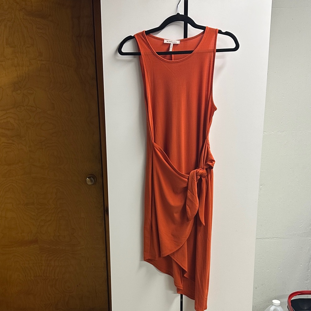 BCBG Asymmetrical Orange Dress